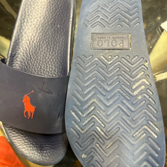 Polo by Ralph Lauren Men's Navy Slides - Picture 2 of 3